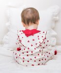 ベビー服 ロンパース ハート柄フリルカバーオールの詳細画像2