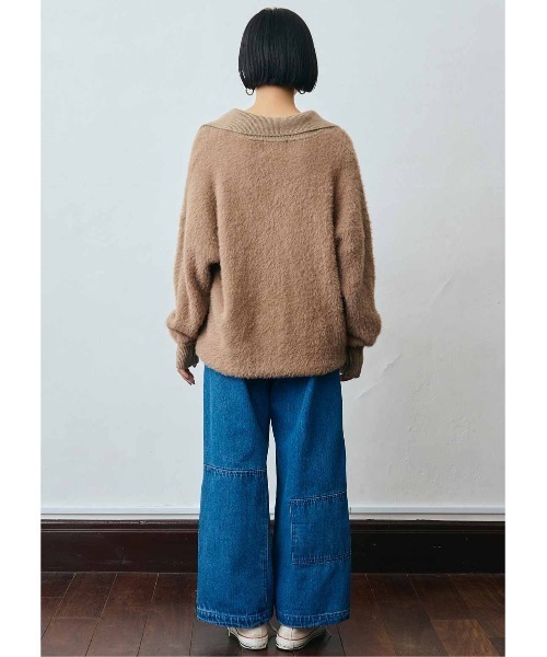 「MEDE19F」 長袖ニット LARGE グレー レディース_画像5