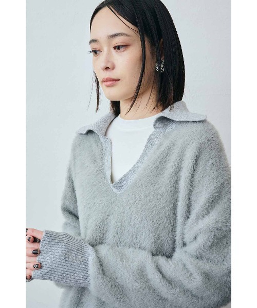 「MEDE19F」 長袖ニット LARGE グレー レディース_画像9