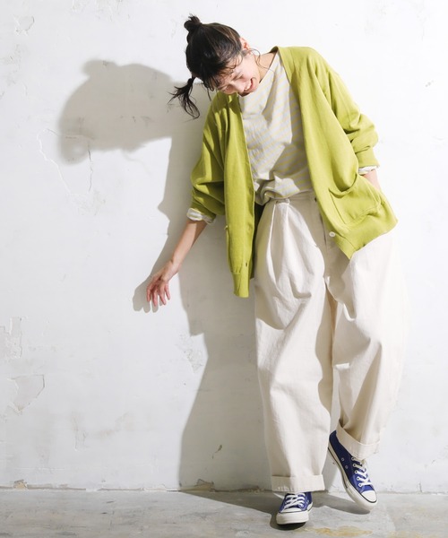 「soulberry」 ニットカーディガン 3L イエロー レディース_画像2