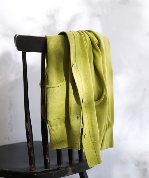 「soulberry」 ニットカーディガン 3L イエロー レディース_画像4