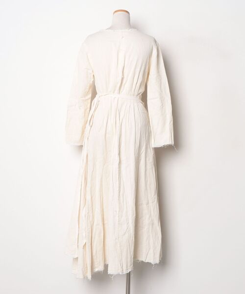 「Uhr」 長袖ワンピース - ベージュ レディース_画像2