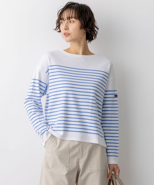 23区（ニジュウサンク） tシャツ Armor-lux パネルボーダー クロップド