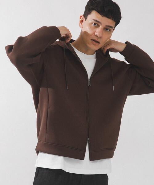 URBAN RESEARCH Sonny Label パーカー ダンボールニットジップアップ