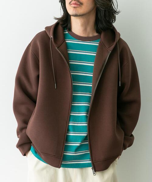 URBAN RESEARCH Sonny Label パーカー ダンボールニットジップアップ