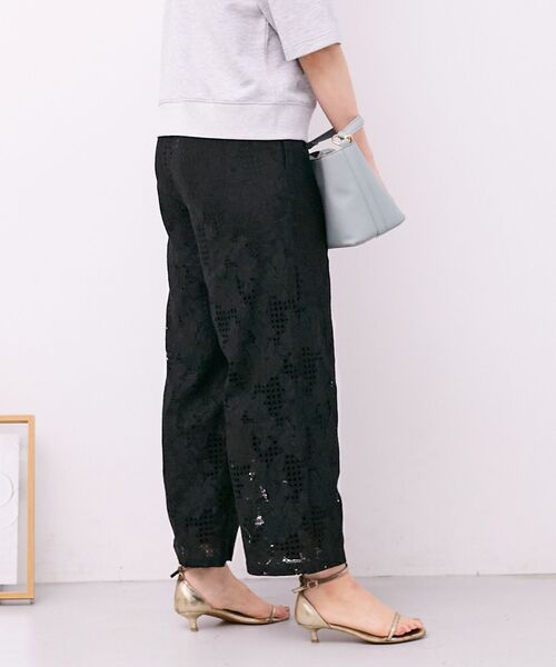 パンツ レースイージーワイドパンツ レディース_19