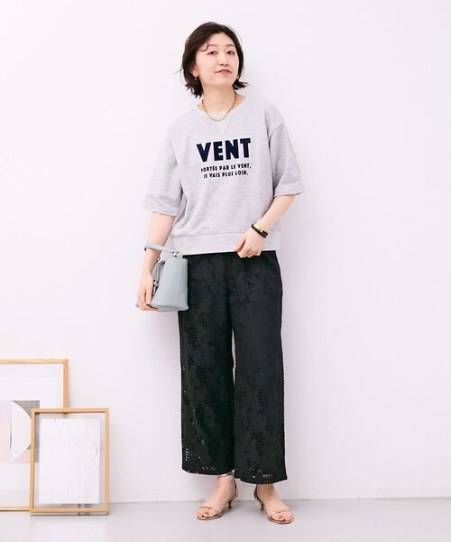 パンツ レースイージーワイドパンツ レディース_18