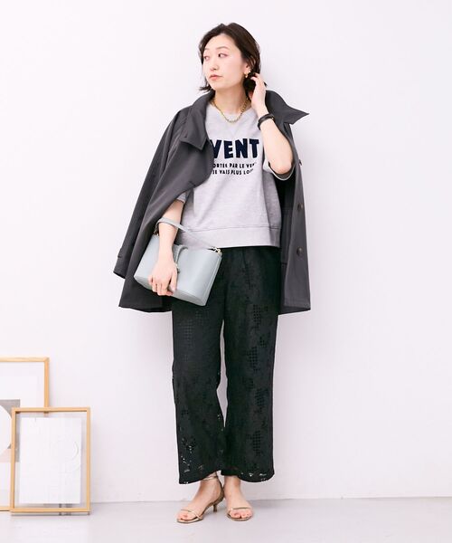 パンツ レースイージーワイドパンツ レディース_13