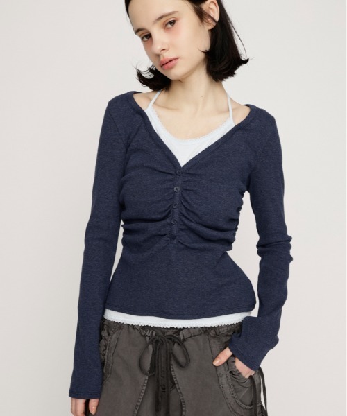 SLY（スライ） tシャツ LAYERED LIKE CUT TOPS レイヤードライクカット