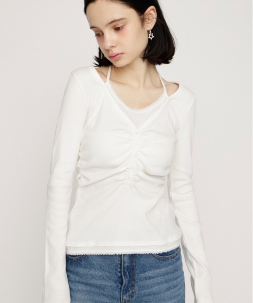 【値下げしました】SLYレイヤードライクカットトップス LAYERED LIKE CUT TOPS レイヤードライクカットトップス 春服（Tシャツ