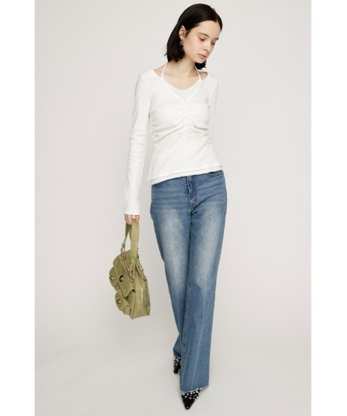 SLY（スライ） tシャツ LAYERED LIKE CUT TOPS レイヤードライクカット
