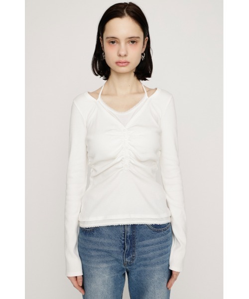 SLY（スライ） tシャツ LAYERED LIKE CUT TOPS レイヤードライクカット