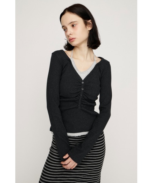 SLY（スライ） tシャツ LAYERED LIKE CUT TOPS レイヤードライクカット