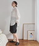 ブラウス シャツ 麻混 スラブ オーバーサイズ...の詳細画像2