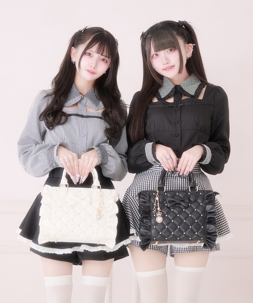 Pal elfy ショルダーバッグ バッグ ビジュー付きキルティング姫痛バ 