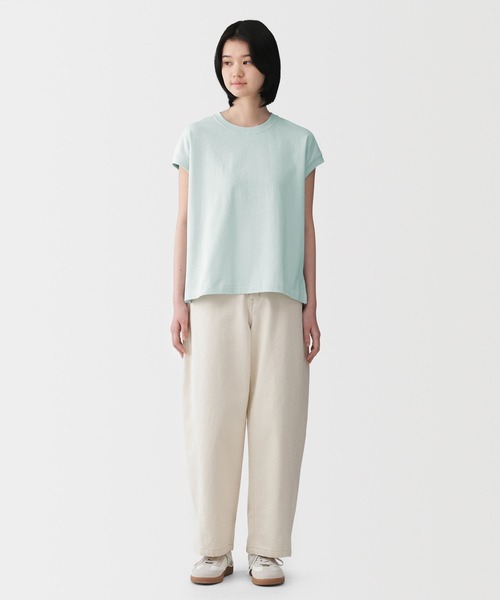 無印良品（MUJI） tシャツ 婦人 引き揃え天竺編みフレンチスリーブT