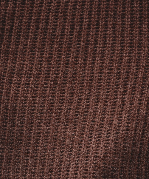「Adoon plain」 ニットカーディガン MEDIUM ブラウン メンズ_画像4
