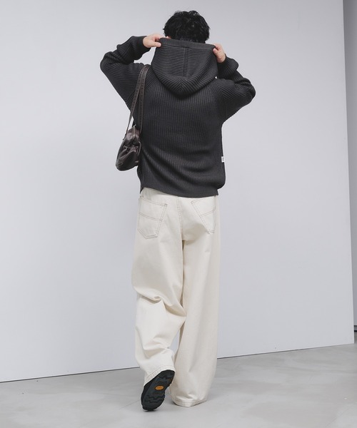 「Adoon plain」 ニットカーディガン MEDIUM ブラウン メンズ_画像8
