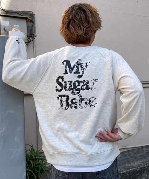 My Suga Babe パーカー ホワイト my sugar babe logo sweat – YZ
