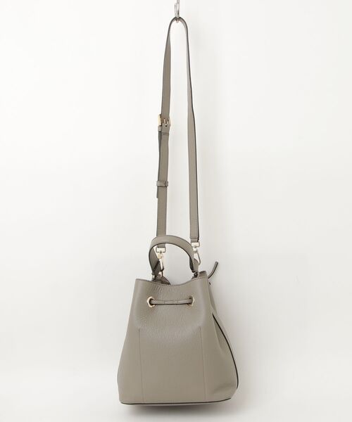 「FURLA」 リボン2WAYバッグ - グレー レディースの画像