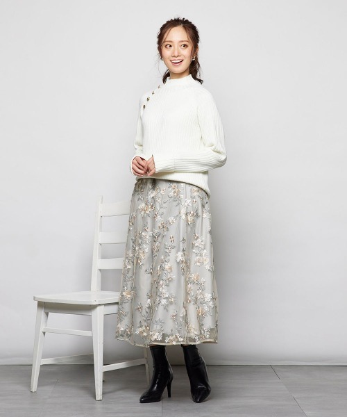 「QUEENS COURT」 長袖ニット M ピンク レディース_画像2