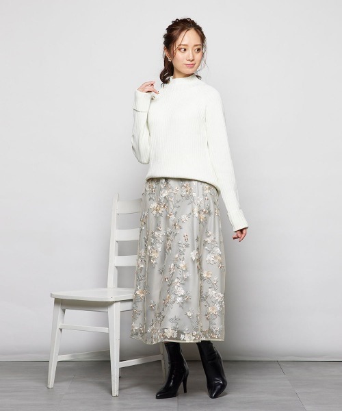 「QUEENS COURT」 長袖ニット M ピンク レディース_画像3
