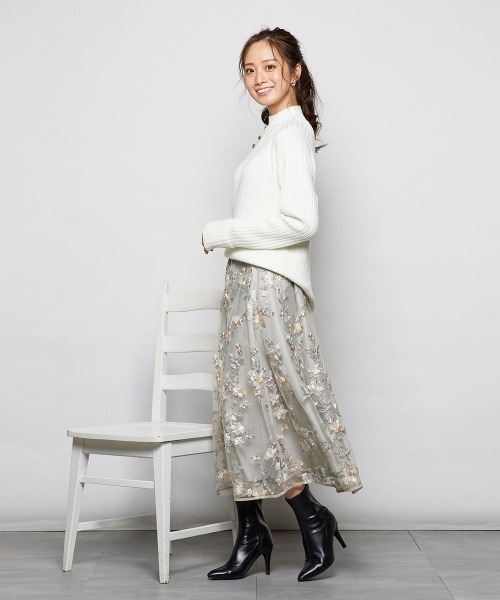 「QUEENS COURT」 長袖ニット M ピンク レディース_画像5
