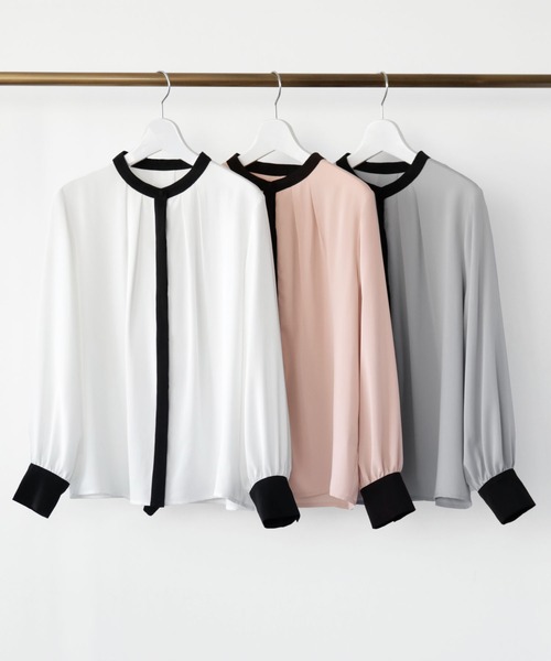 「Flolia」 長袖ブラウス M ピンク レディース_画像4
