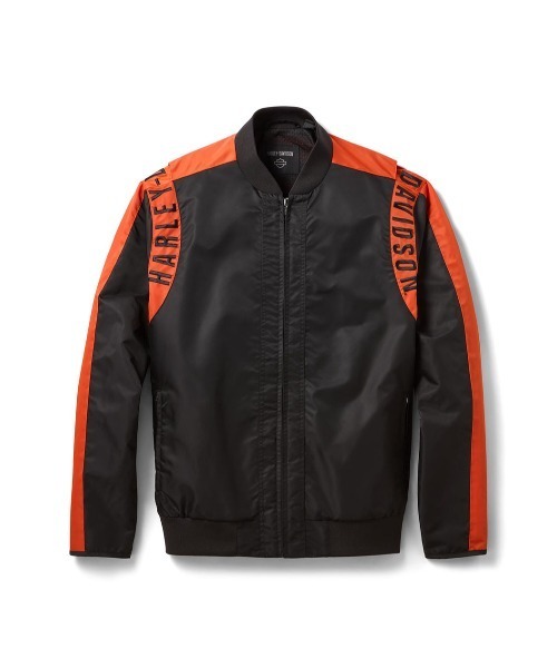 HARLEY-DAVIDSON 切り替えブルゾン　レザー×ナイロン　ボルドー Harley Davidson（ハーレー・ダビッドソン） コート ジャケット H-D(R