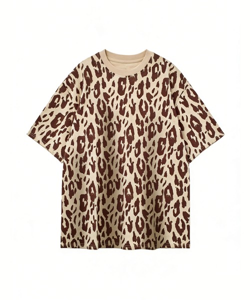 tシャツ 半袖 HOOK for girls レオパード総柄 半袖Tシャツ / アニマル