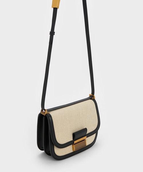 「CHARLES & KEITH」 ショルダーバッグ S ブラック レディース