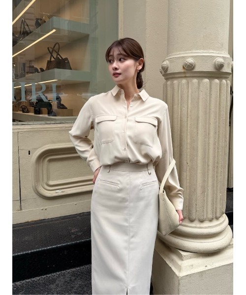 【定価以下】 Herlipto Front Slit Long Skirt Essentia］Front Slit Long Skirt