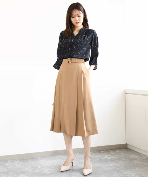 「MK MICHEL KLEIN」 7分袖ブラウス 38 アイボリー レディース_画像4