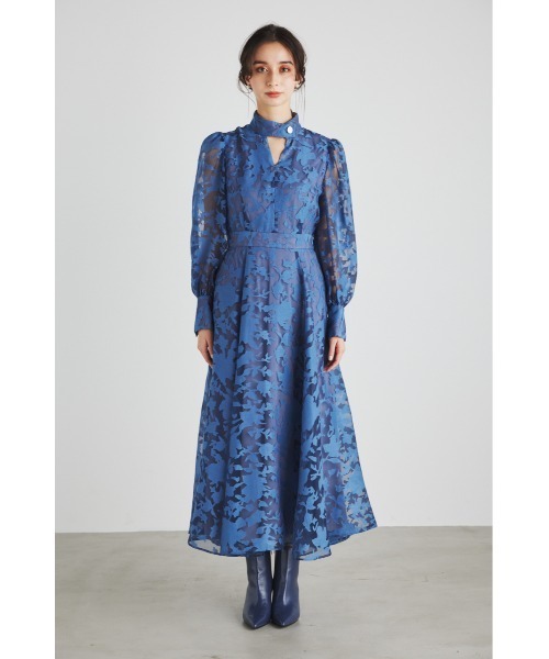 「rienda」 長袖ワンピース MEDIUM ブルー レディースの画像