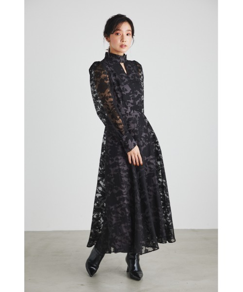 「rienda」 長袖ワンピース MEDIUM ブルー レディースの画像