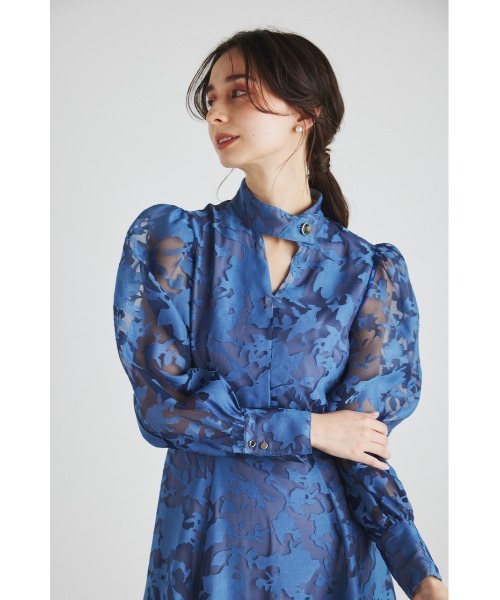 「rienda」 長袖ワンピース MEDIUM ブルー レディースの画像