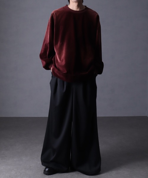 「welise」 長袖Tシャツ M ワイン メンズ_画像8