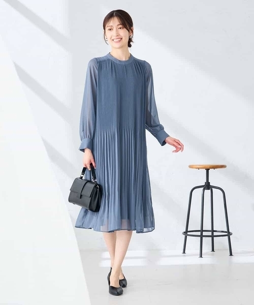 ワンピース 「WEBゲンテイ」ランダムプリーツワンピースの画像