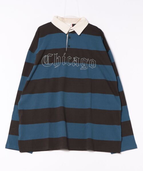 「ankoROCK」 「mars/dean」長袖ポロシャツ ONESIZE ブルー メンズ_画像4