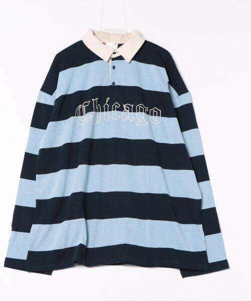「ankoROCK」 「mars/dean」長袖ポロシャツ ONESIZE ブルー メンズ_画像5
