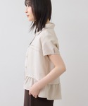 ブラウス シャツ 半袖 美easyリネンライク...の詳細画像2