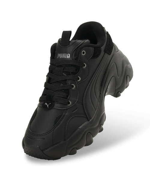 「PUMA」 ローカットスニーカー 25.5cm ブラック レディース_画像6
