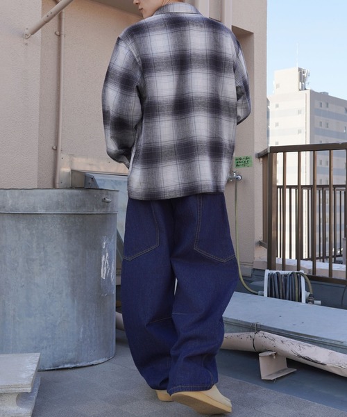 「SPINNS」 デニムパンツ L ピンク メンズ_画像8