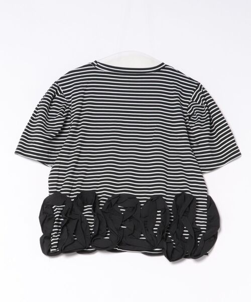 Myu（ミュー） tシャツ 半袖 裾フリルボーダーT レディース : ZOZOTOWN 