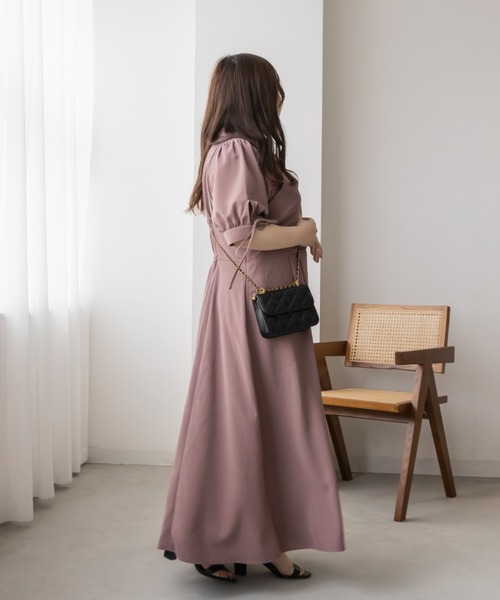 「CLETTE」 シャツワンピース 3L ピンク レディース_画像5