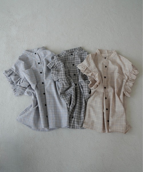 lawgy（ラウジー） band collar balloon sleeve tops / バンドカラー 