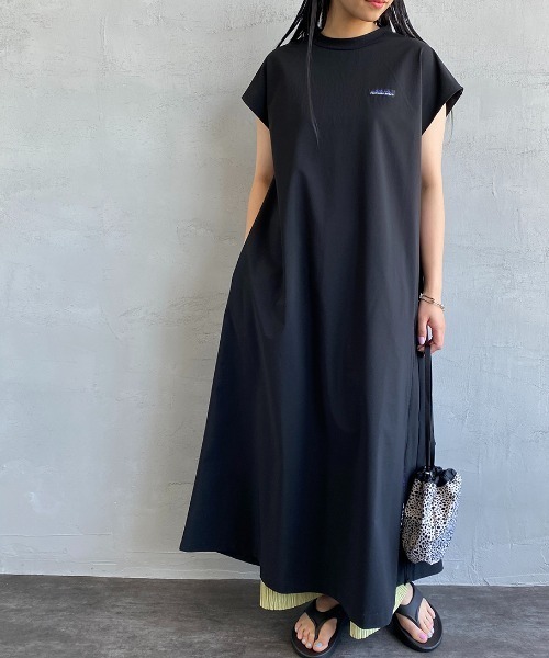 「THOUSAND MILE」 半袖ワンピース F ブラック レディース_画像6