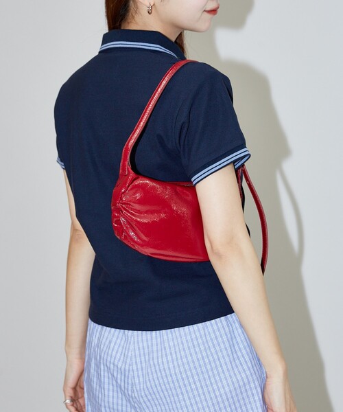 「MARY QUANT」 半袖ポロシャツ「PUBLUXコラボ」 フリ- ブラック レディース_画像5