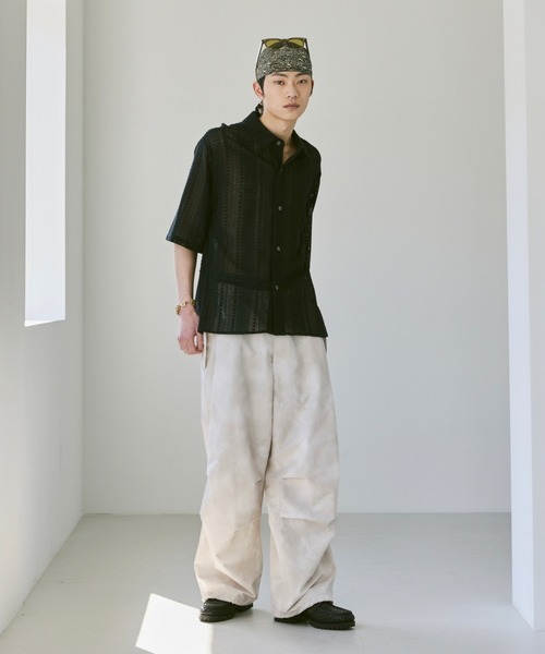 「soerte」 半袖シャツ 3 ダークブラウン メンズ_画像4