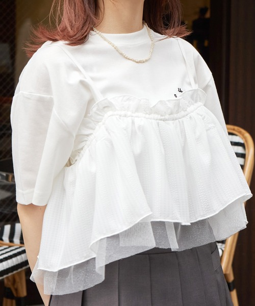 「w closet」 キャミソール FREE スミクロ レディース_画像8